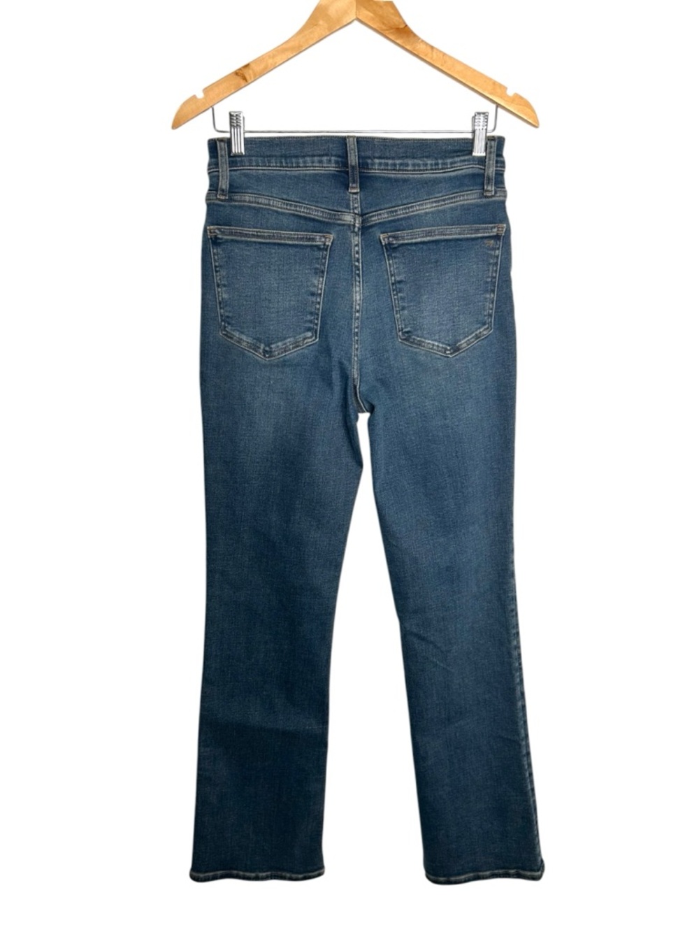 Madewell Tall Mid-Rise Kick Out Crop Stretch Jeans in Size 27 - Picture 4 of 8
